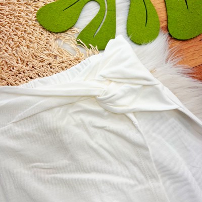 Conj. Regata Praia e Short - Marrom e Off White